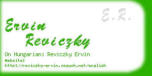 ervin reviczky business card